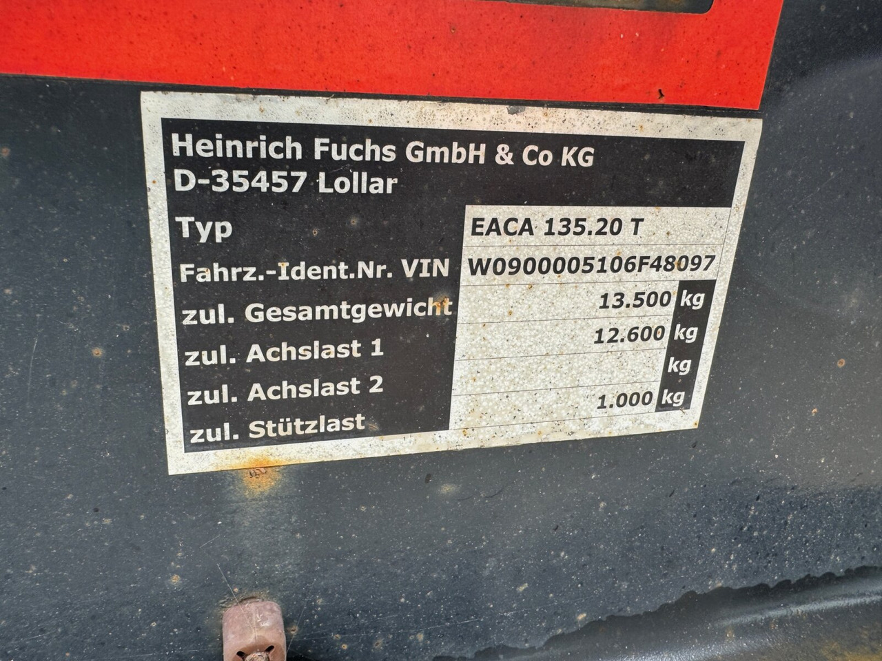 EACA 135.20 T FUCHS EACA 135.20 T, Absetzanhänger für 1 Mulde - Прицеп мультилифт/ Бункеровоз: фото 2 EACA 135.20 T FUCHS EACA 135.20 T, Absetzanhänger für 1 Mulde - Прицеп мультилифт/ Бункеровоз: фото 2