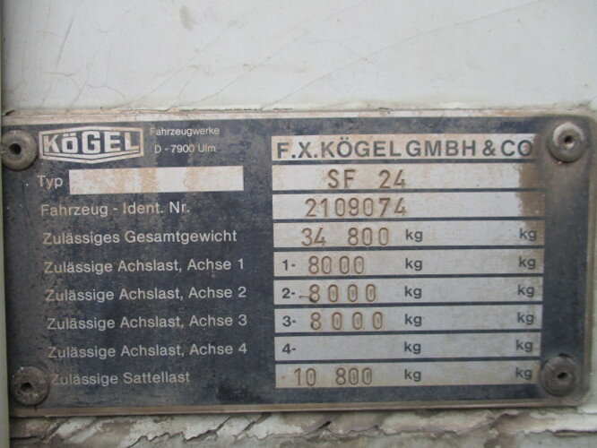 Kögel SAnh SF 24 SF 24 Kofferauflieger, gelenkte Achse, Rolltor, 77 cbm - Полуприцеп-фургон: фото 4 Kögel SAnh SF 24 SF 24 Kofferauflieger, gelenkte Achse, Rolltor, 77 cbm - Полуприцеп-фургон: фото 4