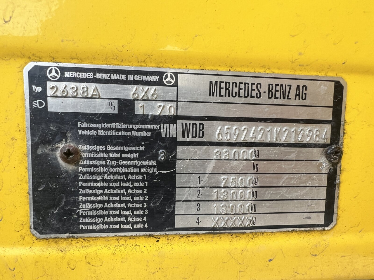 Mercedes-Benz SK II 2638/44 A 6x6 SK II 2638/44 A 6x6, V8, Retarder в лизинг Mercedes-Benz SK II 2638/44 A 6x6 SK II 2638/44 A 6x6, V8, Retarder: фото 10