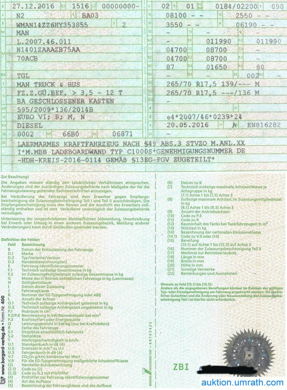 Грузовик с закрытым кузовом MAN MAN TGL 12.250 4x2 L/BL Koffer Ladebordwand Klimaautomatik NAVI Luftfederung Automatikgetriebe EURO 6: фото 21