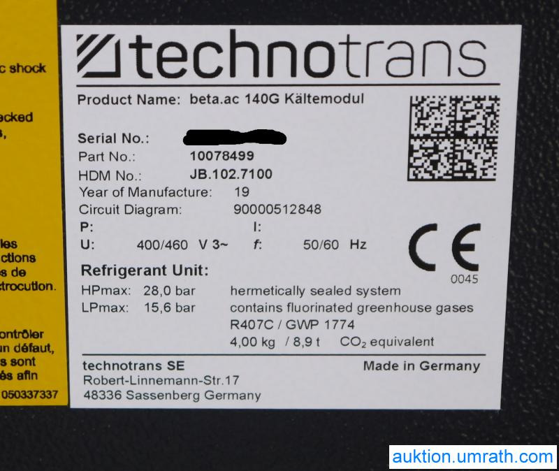 Металлообрабатывающий станок Technotrans beta.ac 140G Kältemodul Kühlgerät für Heidelberger Primefire 106 Druckmaschine: фото 19