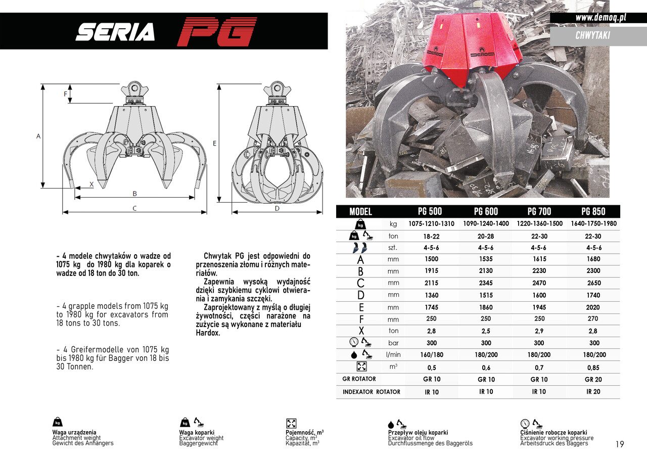DEMOQ PG500 Hydraulic Polyp -grab - Грейфер для Строительной техники: фото 5 DEMOQ PG500 Hydraulic Polyp -grab - Грейфер для Строительной техники: фото 5