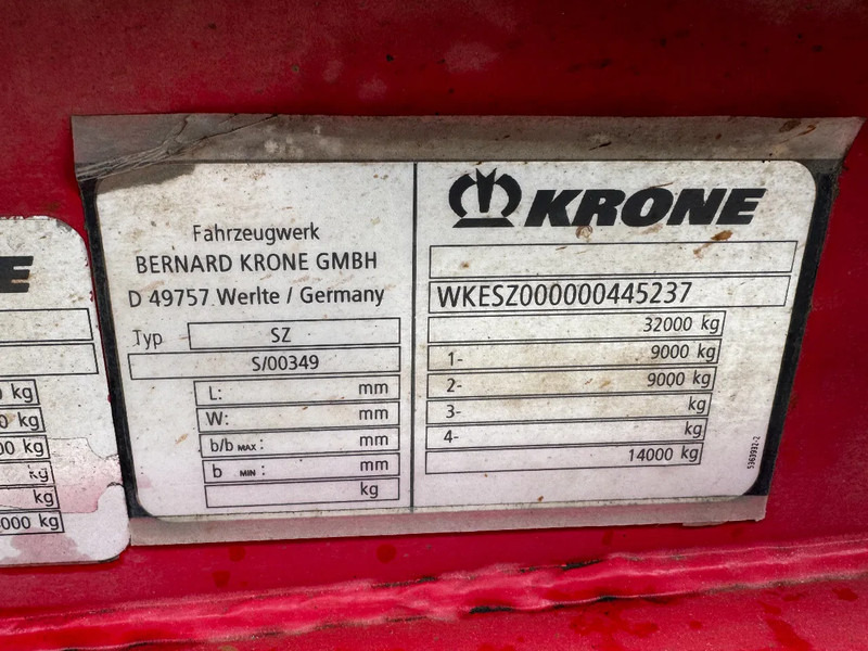 Полуприцеп-контейнеровоз/ Сменный кузов Krone 2-assig 20FT chassis, BPW + trommel, luchtvering, leeggewicht: 3.180kg: фото 20