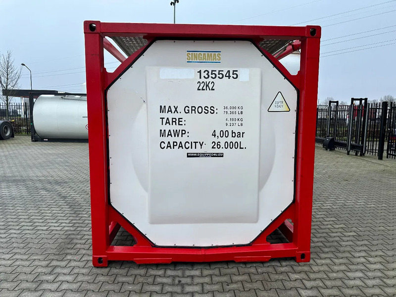 SINGAMAS 20FT ISO, 26.000L/1-COMP/3 BAFFELS/3 manholes, 5Y inspection: 06/2027 - Резервуар для хранения: фото 5 SINGAMAS 20FT ISO, 26.000L/1-COMP/3 BAFFELS/3 manholes, 5Y inspection: 06/2027 - Резервуар для хранения: фото 5