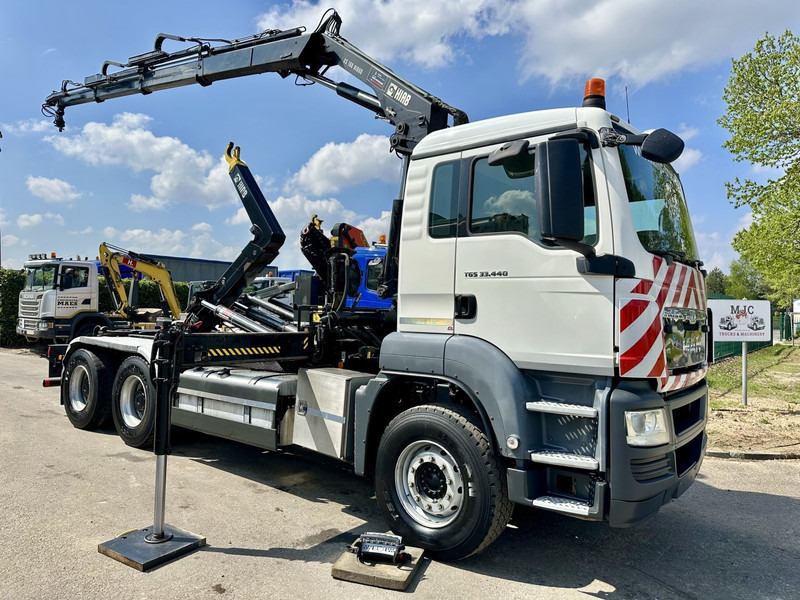 MAN TGS 33.440 6x4 BB HOOKLIFT + CRANE HIAB 166 E-3 HIDUO - RADIO - ROTATOR - EURO 5 - BE TRUCK - Крюковой мультилифт, Автоманипулятор: фото 1 MAN TGS 33.440 6x4 BB HOOKLIFT + CRANE HIAB 166 E-3 HIDUO - RADIO - ROTATOR - EURO 5 - BE TRUCK - Крюковой мультилифт, Автоманипулятор: фото 1