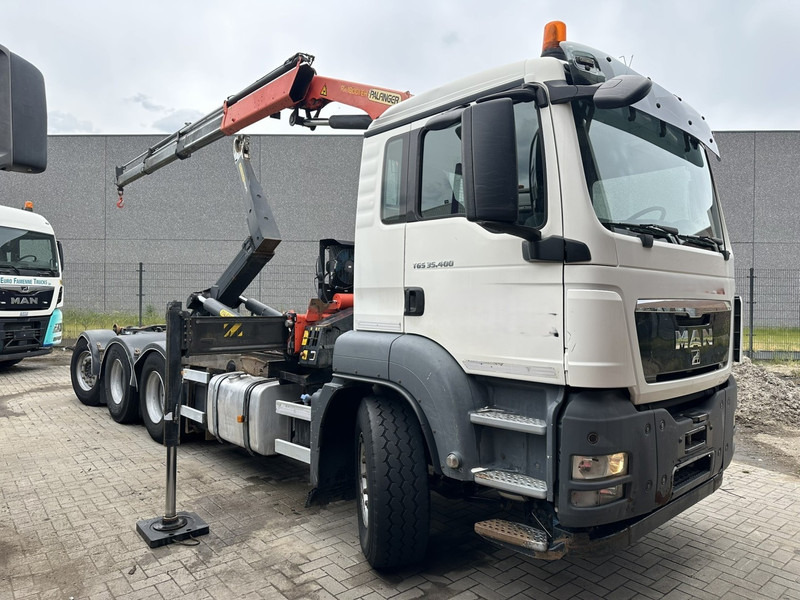 MAN TGS 35.400 8x4 TRIDEM HOOKLIFT T22 + CRANE PALFINGER PK 18001 EH + RADIO - EURO 5 - LIFT/STEERING AXLE - BE TRUCK - Крюковой мультилифт, Автоманипулятор: фото 3 MAN TGS 35.400 8x4 TRIDEM HOOKLIFT T22 + CRANE PALFINGER PK 18001 EH + RADIO - EURO 5 - LIFT/STEERING AXLE - BE TRUCK - Крюковой мультилифт, Автоманипулятор: фото 3