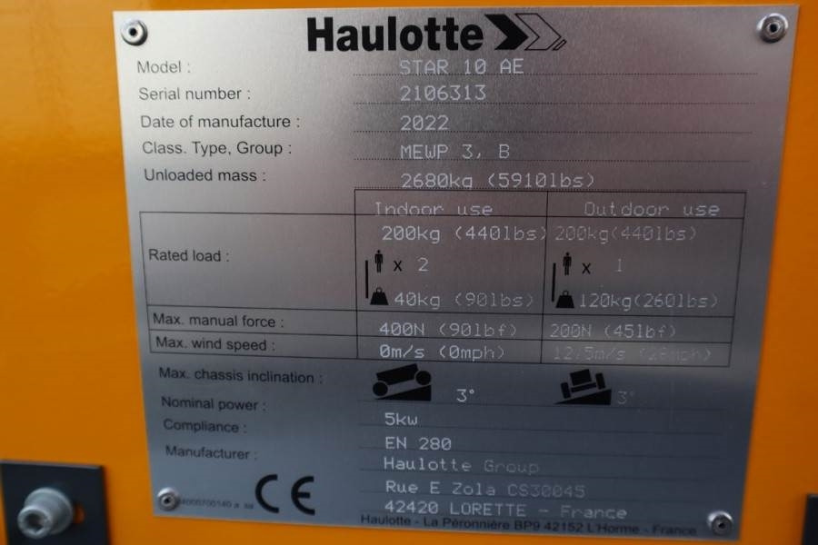 Haulotte Star 10AC Valid Inspection, *Guarantee! Electric, - Коленчатый подъемник: фото 5 Haulotte Star 10AC Valid Inspection, *Guarantee! Electric, - Коленчатый подъемник: фото 5