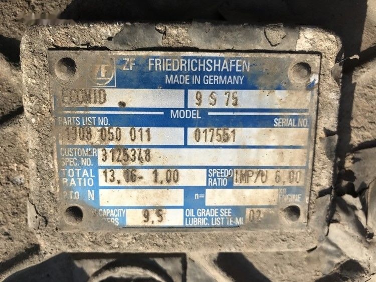Volvo ECOMID ZF 9S 75 Volvo FL6 - Коробка передач для Грузовиков: фото 3 Volvo ECOMID ZF 9S 75 Volvo FL6 - Коробка передач для Грузовиков: фото 3