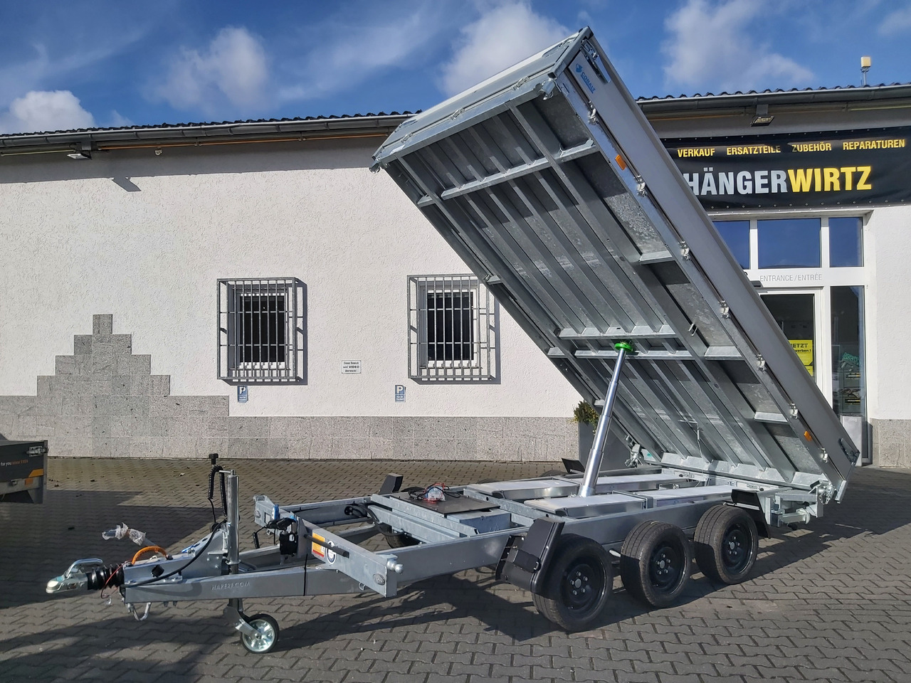Hapert COBALT HM-3 405x200x30cm Ferro Elektro + NHP Rampen Heckstützen Tridem 3500kg Abverkauf - Самосвальный прицеп: фото 1 Hapert COBALT HM-3 405x200x30cm Ferro Elektro + NHP Rampen Heckstützen Tridem 3500kg Abverkauf - Самосвальный прицеп: фото 1