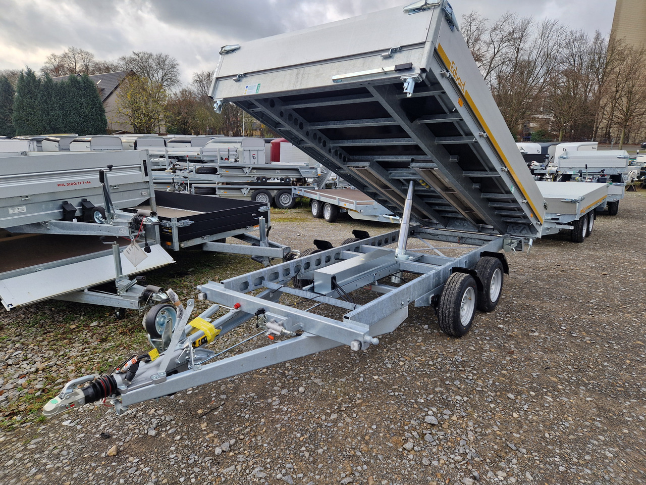 Самосвальный прицеп Kipper 4020 406x200x30cm Elektrisch+Notpumpe Rampen Stützen LfH 72 (XL) 3500kg: фото 6