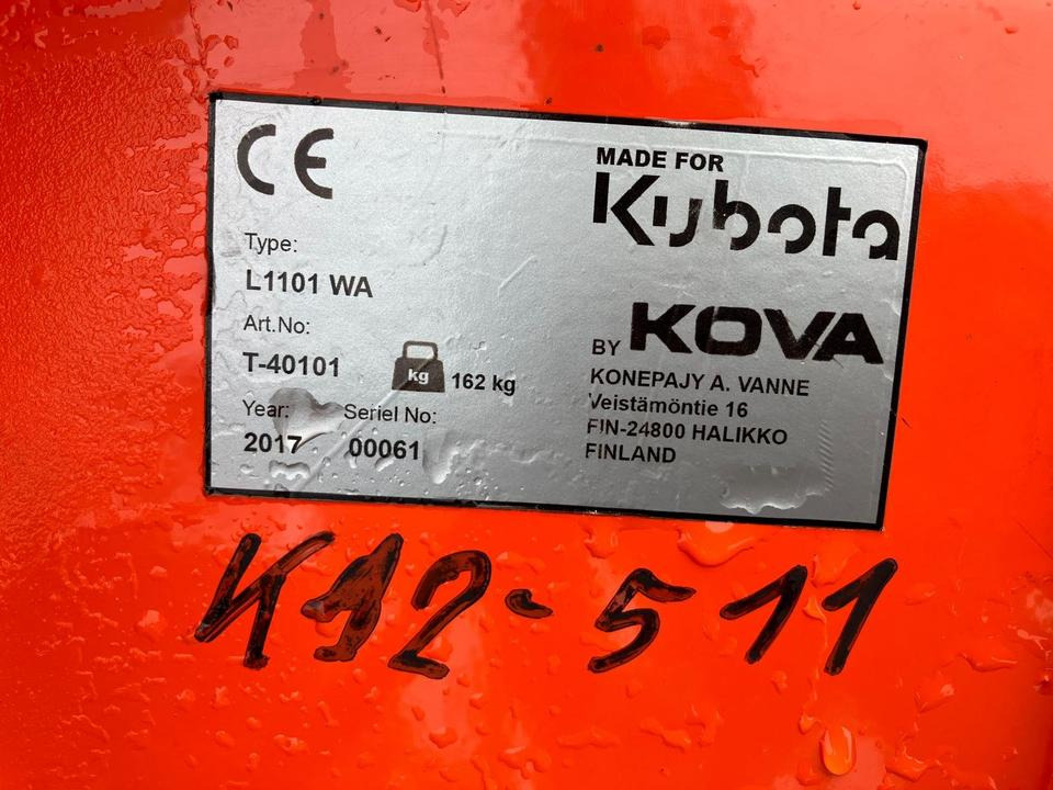 Роторный снегоочиститель Kubota Kova Anbau-Schneefräse L1101 WA für Kleintraktor 1,12m: фото 6