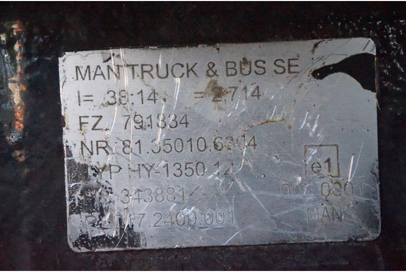 MAN HY-1350-12 38/14 - Задняя ось для Грузовиков: фото 4 MAN HY-1350-12 38/14 - Задняя ось для Грузовиков: фото 4