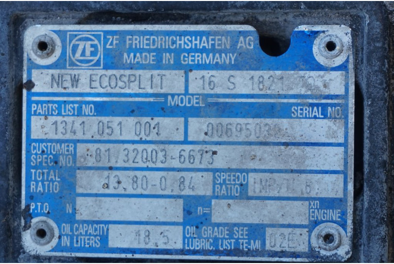 ZF 16S1821OD+INT 81.32003.6673 - Коробка передач для Грузовиков: фото 5 ZF 16S1821OD+INT 81.32003.6673 - Коробка передач для Грузовиков: фото 5