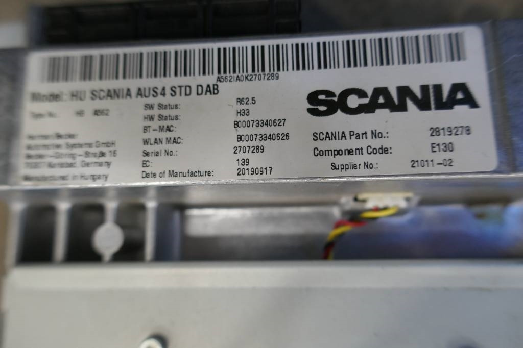 Radio Scania R-serie - Электрическая система для Грузовиков: фото 2 Radio Scania R-serie - Электрическая система для Грузовиков: фото 2