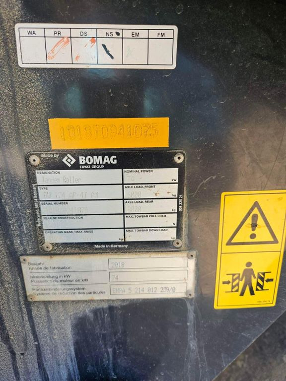 Дорожный каток BOMAG BW 174 AP-4F AM, Tandem Roller: фото 6