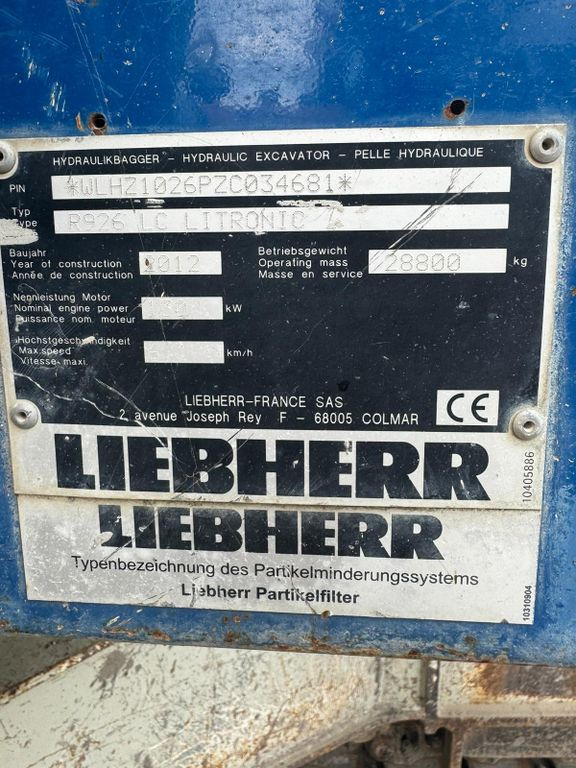 Liebherr R926 LC Litronic, Oil Quick  в лизинг Liebherr R926 LC Litronic, Oil Quick: фото 8