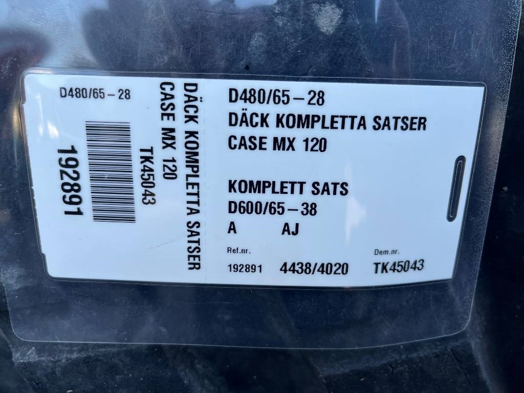 Alliance 600/65-R38 480/65-R28 till Case MX120 - Шина для Сельскохозяйственной техники: фото 2 Alliance 600/65-R38 480/65-R28 till Case MX120 - Шина для Сельскохозяйственной техники: фото 2