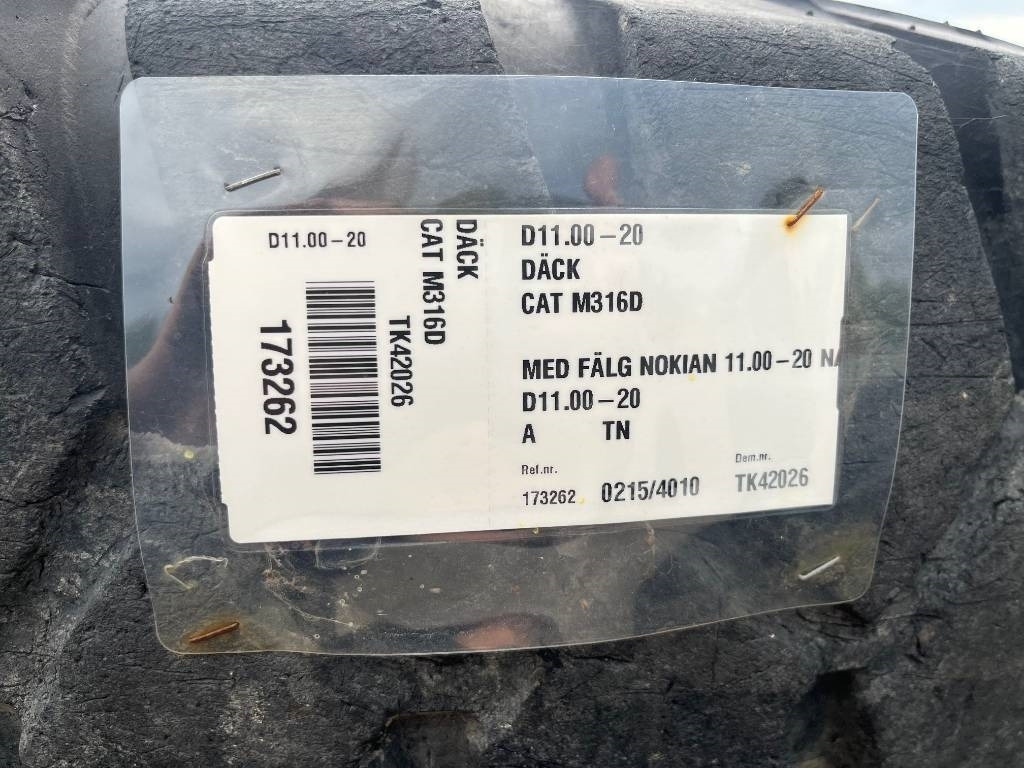 Nokian 11,00-20 till Cat 316 D - Шина для Строительной техники: фото 2 Nokian 11,00-20 till Cat 316 D - Шина для Строительной техники: фото 2