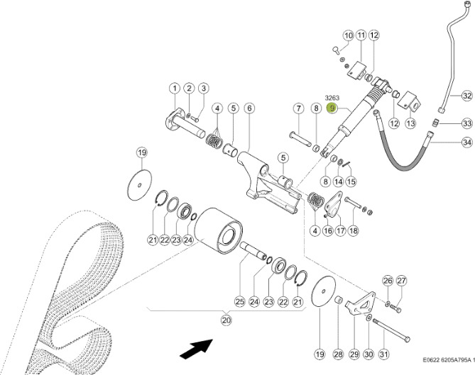 Claas Jaguar 970 - corncracker - siłownik hydrauliczny napinacza 0000409064 - Гидравлический цилиндр для Сельскохозяйственной техники: фото 1 Claas Jaguar 970 - corncracker - siłownik hydrauliczny napinacza 0000409064 - Гидравлический цилиндр для Сельскохозяйственной техники: фото 1