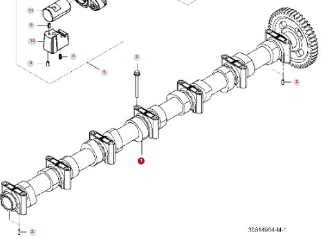 Fendt 936 Gen 7 Silnik D1556LE523 Wałek Rozrządu H218PF150298B CZĘŚCI - Распределительный вал для Сельскохозяйственной техники: фото 1 Fendt 936 Gen 7 Silnik D1556LE523 Wałek Rozrządu H218PF150298B CZĘŚCI - Распределительный вал для Сельскохозяйственной техники: фото 1