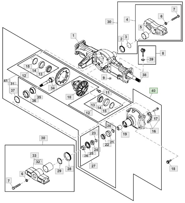 John Deere 3320 3520 3720 - oś przednia - wkład mostu dyferencjał LVA10376 - Дифференциал для Сельскохозяйственной техники: фото 1 John Deere 3320 3520 3720 - oś przednia - wkład mostu dyferencjał LVA10376 - Дифференциал для Сельскохозяйственной техники: фото 1
