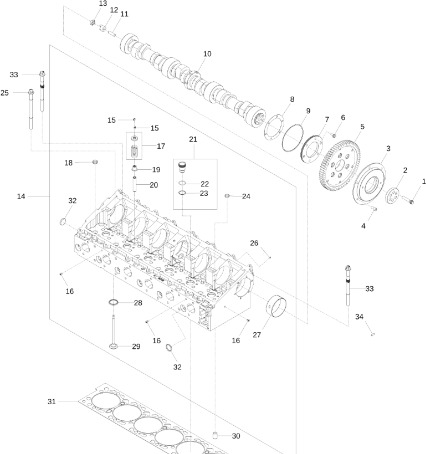 John Deere 9470RX - Wałek rozrządu R534321 (Silnik) - Распределительный вал для Сельскохозяйственной техники: фото 1 John Deere 9470RX - Wałek rozrządu R534321 (Silnik) - Распределительный вал для Сельскохозяйственной техники: фото 1