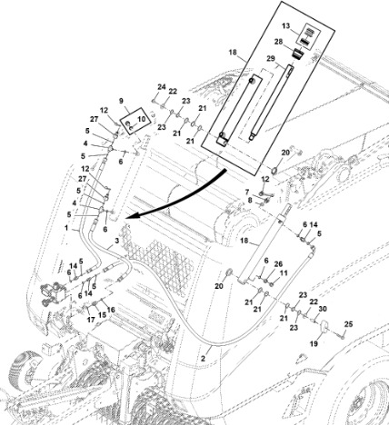John Deere 960 - Siłownik hydrauliczny DC211907 (Układ hydrauliczny) - Гидравлический цилиндр для Сельскохозяйственной техники: фото 1 John Deere 960 - Siłownik hydrauliczny DC211907 (Układ hydrauliczny) - Гидравлический цилиндр для Сельскохозяйственной техники: фото 1