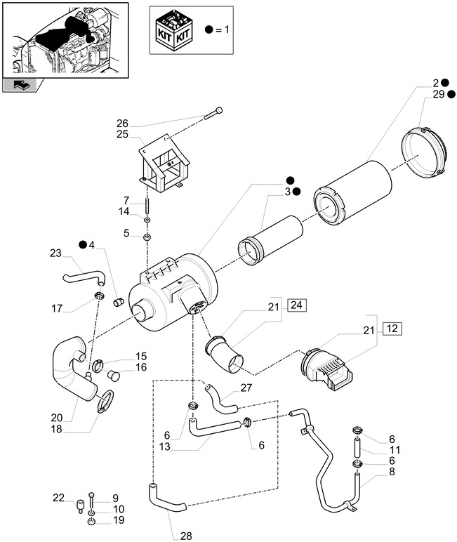 New Holland T6010 Filtr powietrza 87585981 - Воздушный фильтр для Сельскохозяйственной техники: фото 1 New Holland T6010 Filtr powietrza 87585981 - Воздушный фильтр для Сельскохозяйственной техники: фото 1