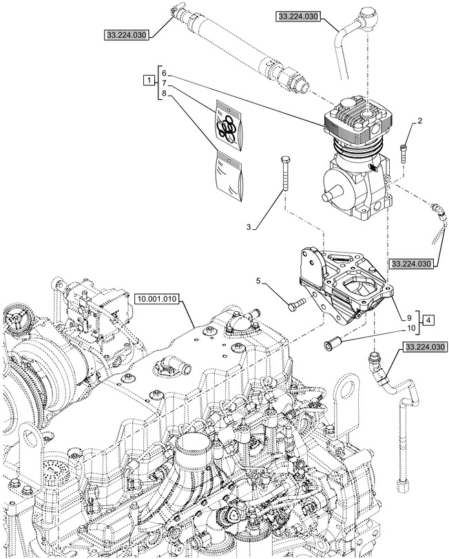 New Holland T6090 Spręźarka powietrza 47606965 - Пневмокомпрессор для Тракторов: фото 1 New Holland T6090 Spręźarka powietrza 47606965 - Пневмокомпрессор для Тракторов: фото 1
