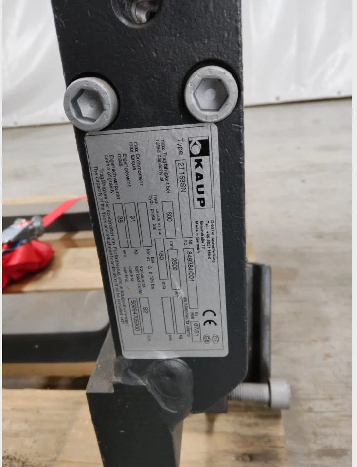 Kaup 2T163SN - Навесное оборудование для Погрузочно-разгрузочной техники: фото 4 Kaup 2T163SN - Навесное оборудование для Погрузочно-разгрузочной техники: фото 4