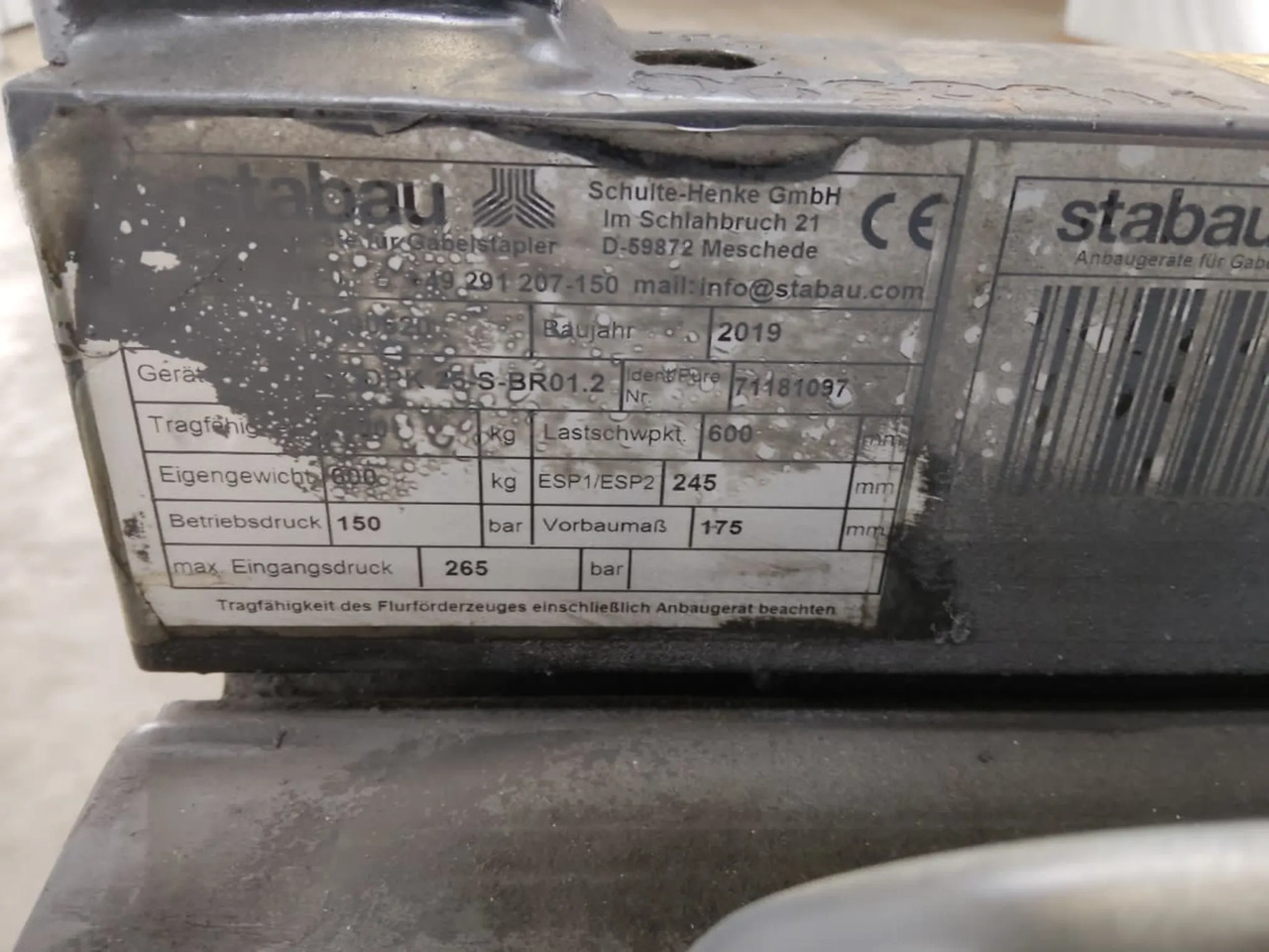 Stabau DPK 25-S-BR01.2 - Навесное оборудование для Погрузочно-разгрузочной техники: фото 4 Stabau DPK 25-S-BR01.2 - Навесное оборудование для Погрузочно-разгрузочной техники: фото 4