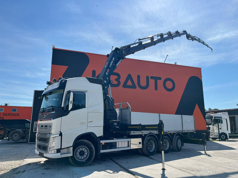 Volvo FH 500 8x4*4 HIAB 408E-6 + JIB / PLATFORM L=6434 mm - Грузовик бортовой/ Платформа, Автоманипулятор: фото 1 Volvo FH 500 8x4*4 HIAB 408E-6 + JIB / PLATFORM L=6434 mm - Грузовик бортовой/ Платформа, Автоманипулятор: фото 1