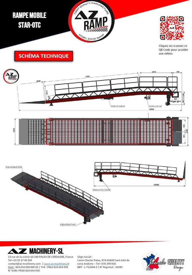 Loading Ramp with with hydraulic folding bridge - AZ RAMP - STAR-OTC- 8T. 8 ton capacity - Погрузочная рампа: фото 3 Loading Ramp with with hydraulic folding bridge - AZ RAMP - STAR-OTC- 8T. 8 ton capacity - Погрузочная рампа: фото 3