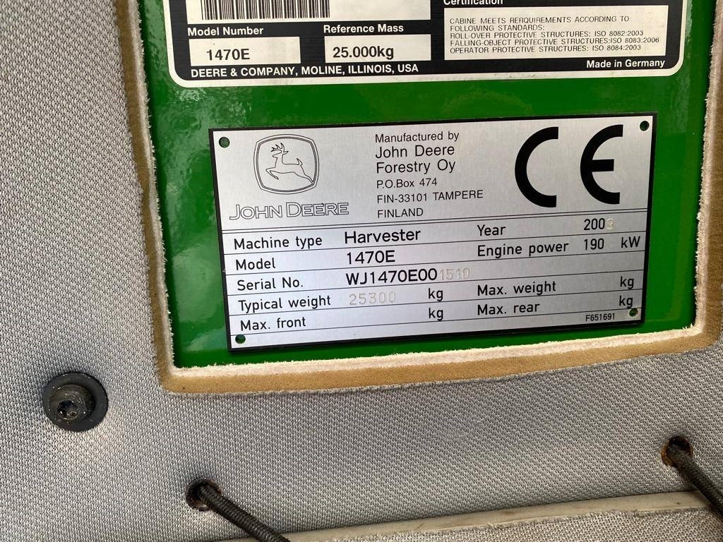 Харвестер John Deere 1470 E: фото 14