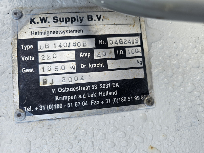 Kw supply schrootmagneet scrap magnet sennebogen fuchs liebherr lh - Навесное оборудование для Строительной техники: фото 5 Kw supply schrootmagneet scrap magnet sennebogen fuchs liebherr lh - Навесное оборудование для Строительной техники: фото 5