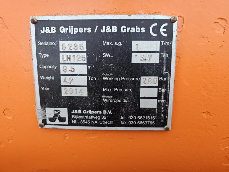 Jb clamshell 9500 liter sennebogen sennebogen liebherr lh fuchs mhl - Грейферный ковш для Строительной техники: фото 5 Jb clamshell 9500 liter sennebogen sennebogen liebherr lh fuchs mhl - Грейферный ковш для Строительной техники: фото 5