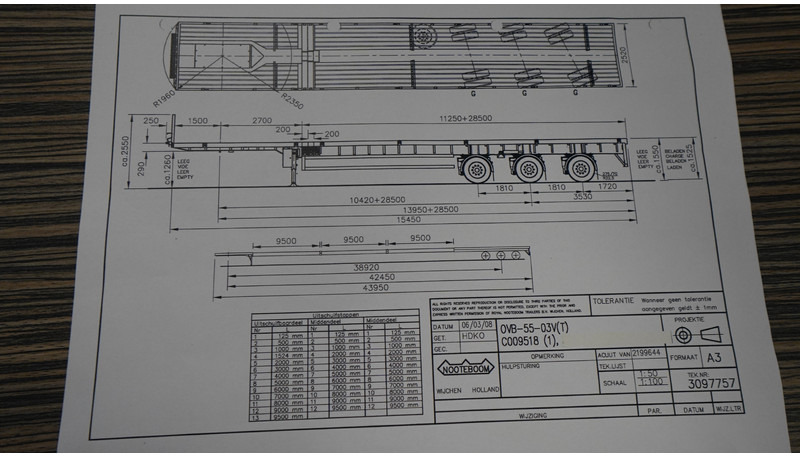 Nooteboom 3 AXLE FLATBED 3X EXTENDABLE TRAILER 43.95mtr TOTAL LENGHT - Полуприцеп бортовой/ Платформа: фото 5 Nooteboom 3 AXLE FLATBED 3X EXTENDABLE TRAILER 43.95mtr TOTAL LENGHT - Полуприцеп бортовой/ Платформа: фото 5