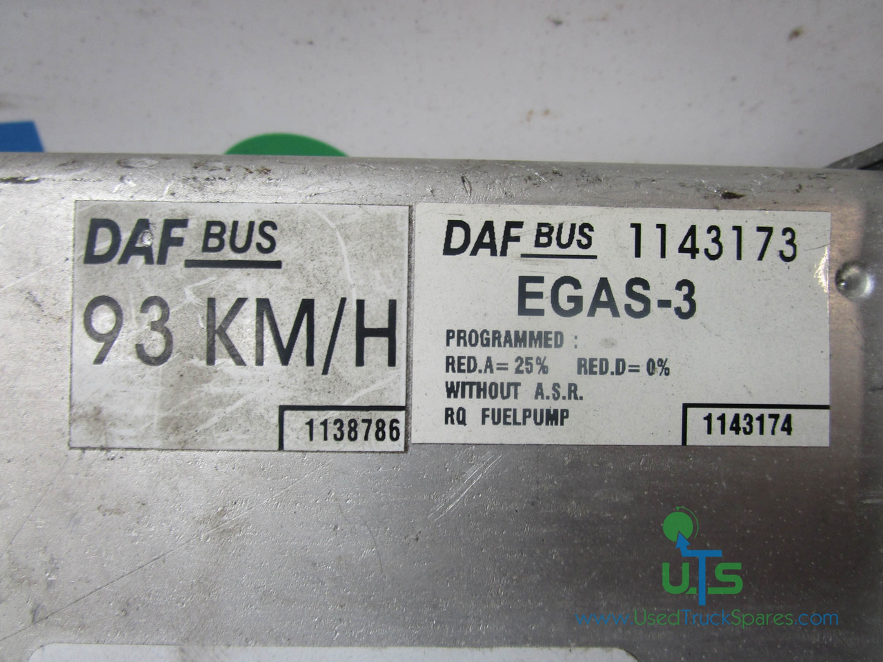 DAF EGAS THROTTLE CONTROL VDO ECU P/NO 412.413/006/010 - Блок управления для Грузовиков: фото 2 DAF EGAS THROTTLE CONTROL VDO ECU P/NO 412.413/006/010 - Блок управления для Грузовиков: фото 2