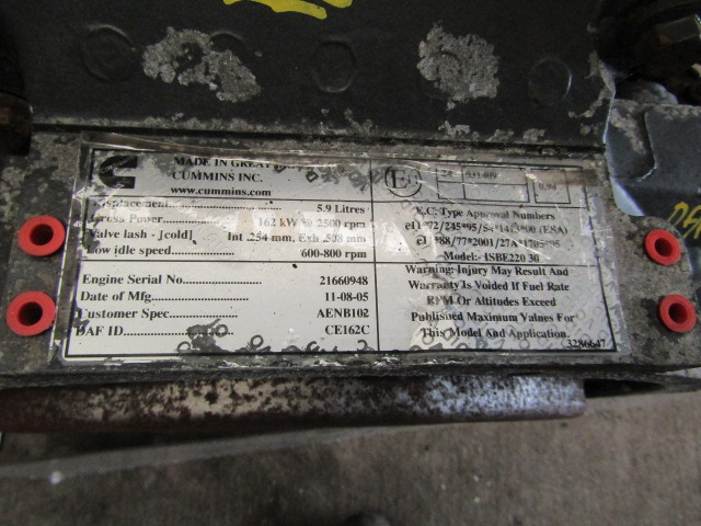 DAF LF 55 220 EURO 3 ENGINE ‘PACCAR’ - Двигатель для Грузовиков: фото 2 DAF LF 55 220 EURO 3 ENGINE ‘PACCAR’ - Двигатель для Грузовиков: фото 2