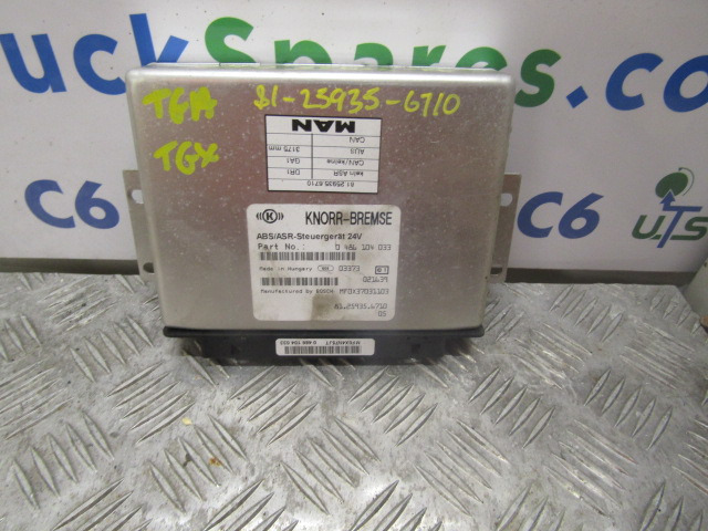 MAN TGA ABS / ASR ECU P/NO 81.25935.6710 - Блок управления для Грузовиков: фото 1 MAN TGA ABS / ASR ECU P/NO 81.25935.6710 - Блок управления для Грузовиков: фото 1