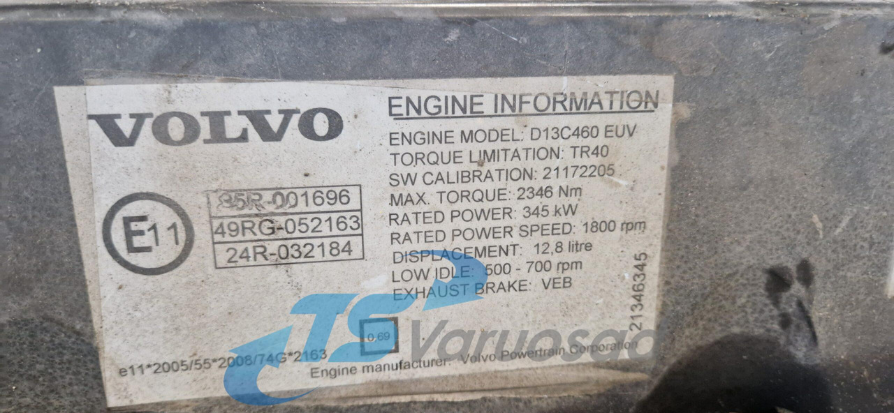 Volvo Volvo mootor D13C460 D13C460 - Двигатель для Грузовиков: фото 4 Volvo Volvo mootor D13C460 D13C460 - Двигатель для Грузовиков: фото 4