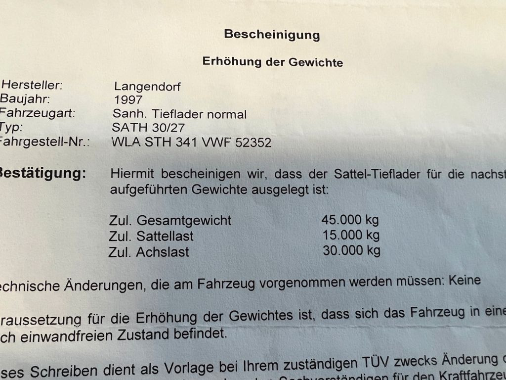 Langendorf Tiefbett mit Rampen Hydraulisch Langendorf Tiefbett mit Rampen Hydraulisch - Низкорамный полуприцеп: фото 3 Langendorf Tiefbett mit Rampen Hydraulisch Langendorf Tiefbett mit Rampen Hydraulisch - Низкорамный полуприцеп: фото 3