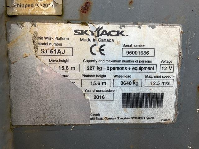 SkyJack SJ51AJ - Коленчатый подъемник: фото 5 SkyJack SJ51AJ - Коленчатый подъемник: фото 5