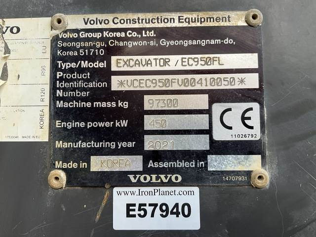 Volvo EC950FL - Гусеничный экскаватор: фото 5 Volvo EC950FL - Гусеничный экскаватор: фото 5
