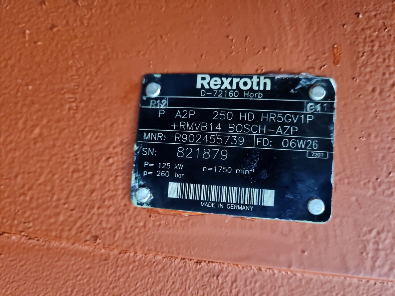 REXROTH A2P250HD HR5GV1P + RMVB14 - Масляный насос: фото 5 REXROTH A2P250HD HR5GV1P + RMVB14 - Масляный насос: фото 5