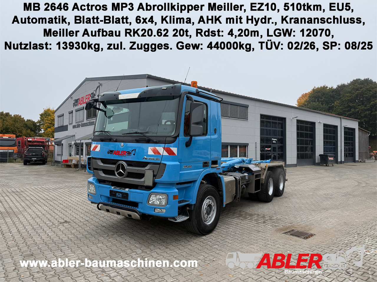 Mercedes-Benz 2646 Actros Abrollkipper Meiller AHK - Другая техника: фото 1 Mercedes-Benz 2646 Actros Abrollkipper Meiller AHK - Другая техника: фото 1