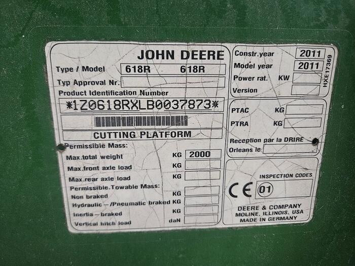 John Deere 618R - Другая техника: фото 5 John Deere 618R - Другая техника: фото 5