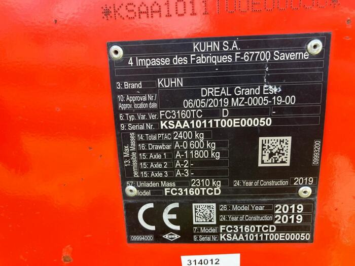 Kuhn FC 3160 TCD - Косилка: фото 5 Kuhn FC 3160 TCD - Косилка: фото 5