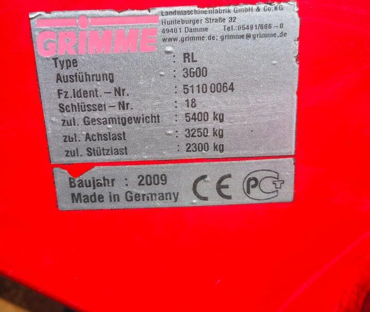 Grimme RL3000 в лизинг Grimme RL3000: фото 15