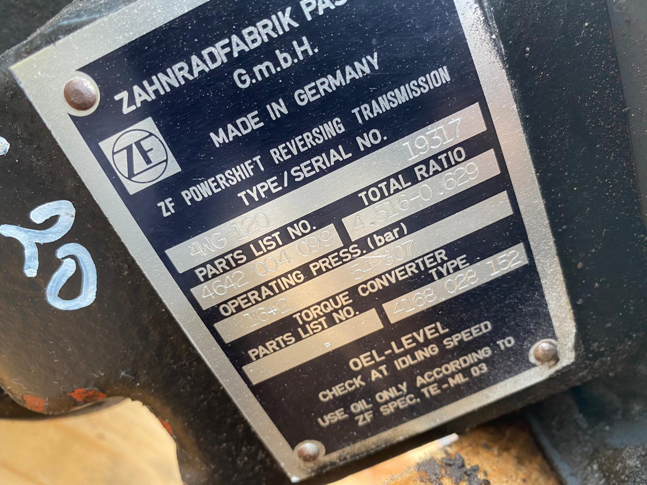 ZF 4 WG 120 aus O&K L 20 - Коробка передач для Строительной техники: фото 4 ZF 4 WG 120 aus O&K L 20 - Коробка передач для Строительной техники: фото 4
